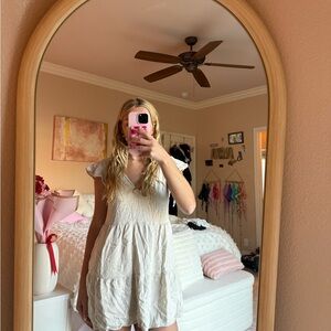 Abercrombie & Fitch Cream V-Neck Top